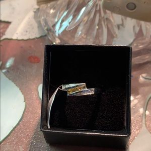 Yellow sapphires and Diamond Ring